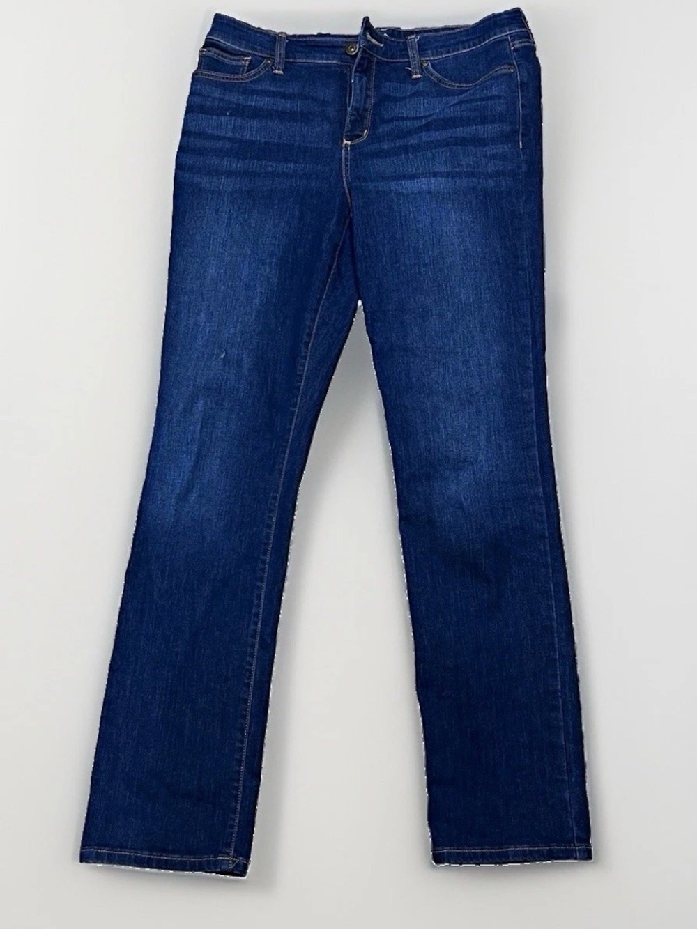St. John's Bay Deep Blue Straight-Leg Women's Jeans size 12 Long
